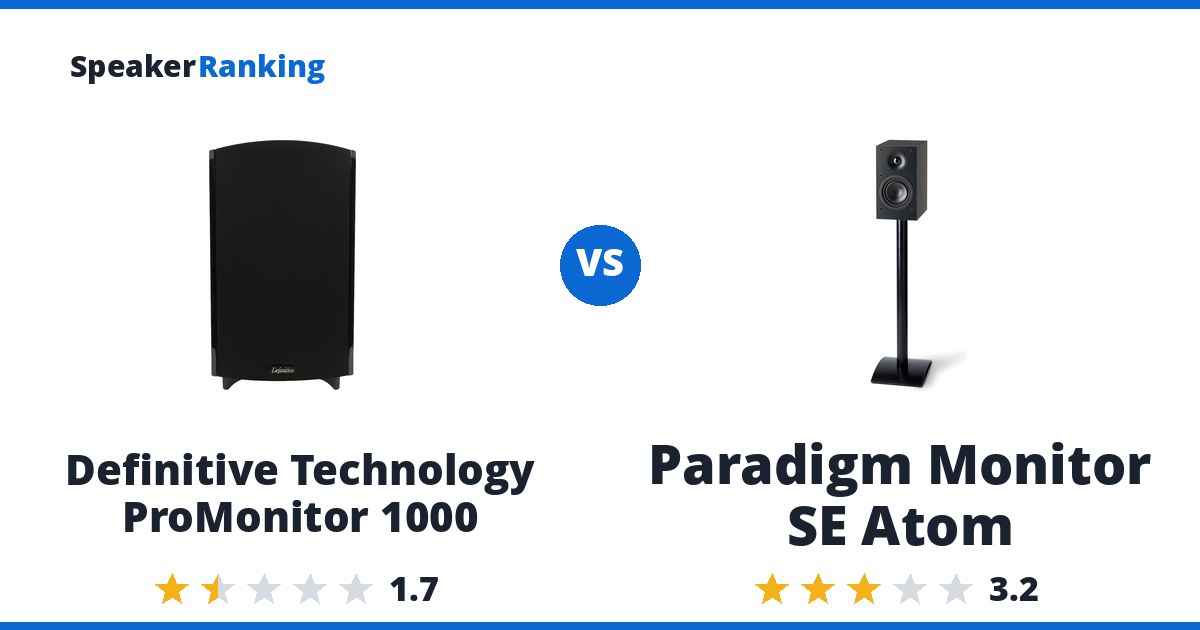 Definitive Technology ProMonitor 1000 vs Paradigm Monitor SE Atom