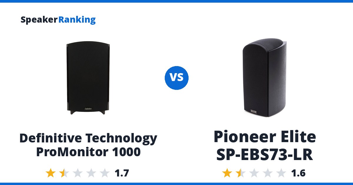 Definitive Technology ProMonitor 1000 vs Pioneer Elite SP-EBS73-LR