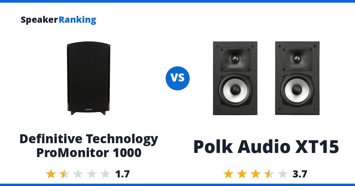 Definitive Technology ProMonitor 1000 vs Polk Audio XT15