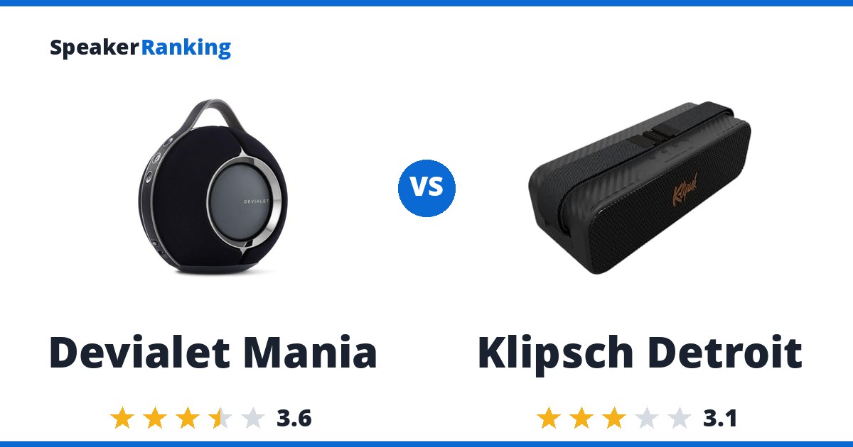 Devialet Mania vs Klipsch Detroit