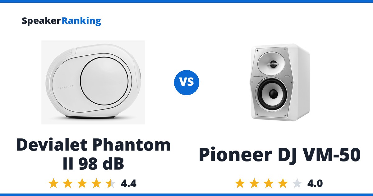 Devialet Phantom II 98 dB vs Pioneer DJ VM-50
