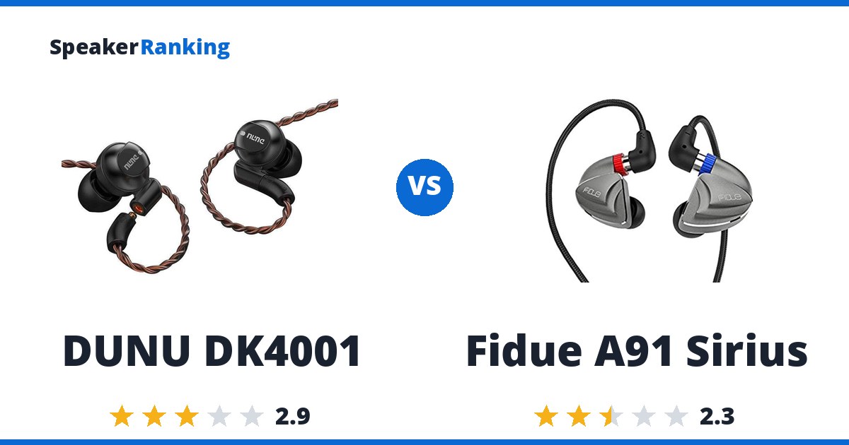 DUNU DK4001 vs Fidue A91 Sirius