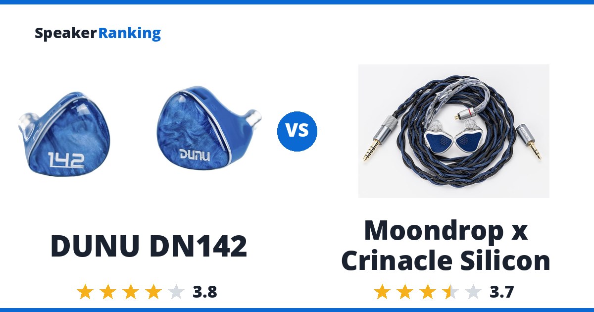 DUNU DN142 vs Moondrop x Crinacle Silicon