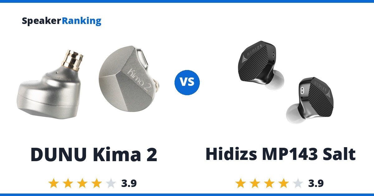 DUNU Kima 2 vs Hidizs MP143 Salt