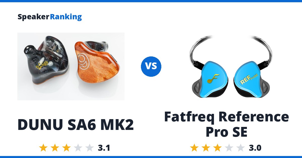 DUNU SA6 MK2 vs Fatfreq Reference Pro SE