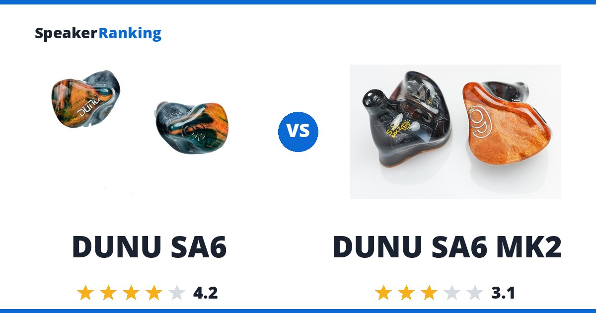 DUNU SA6 vs DUNU SA6 MK2