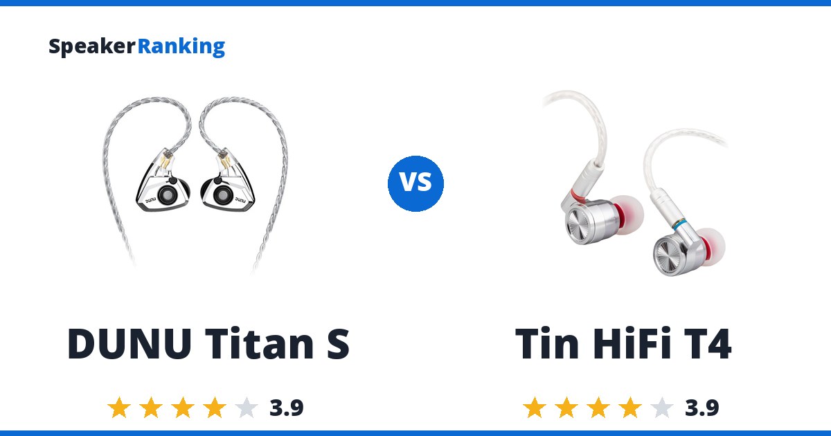 DUNU Titan S vs Tin HiFi T4