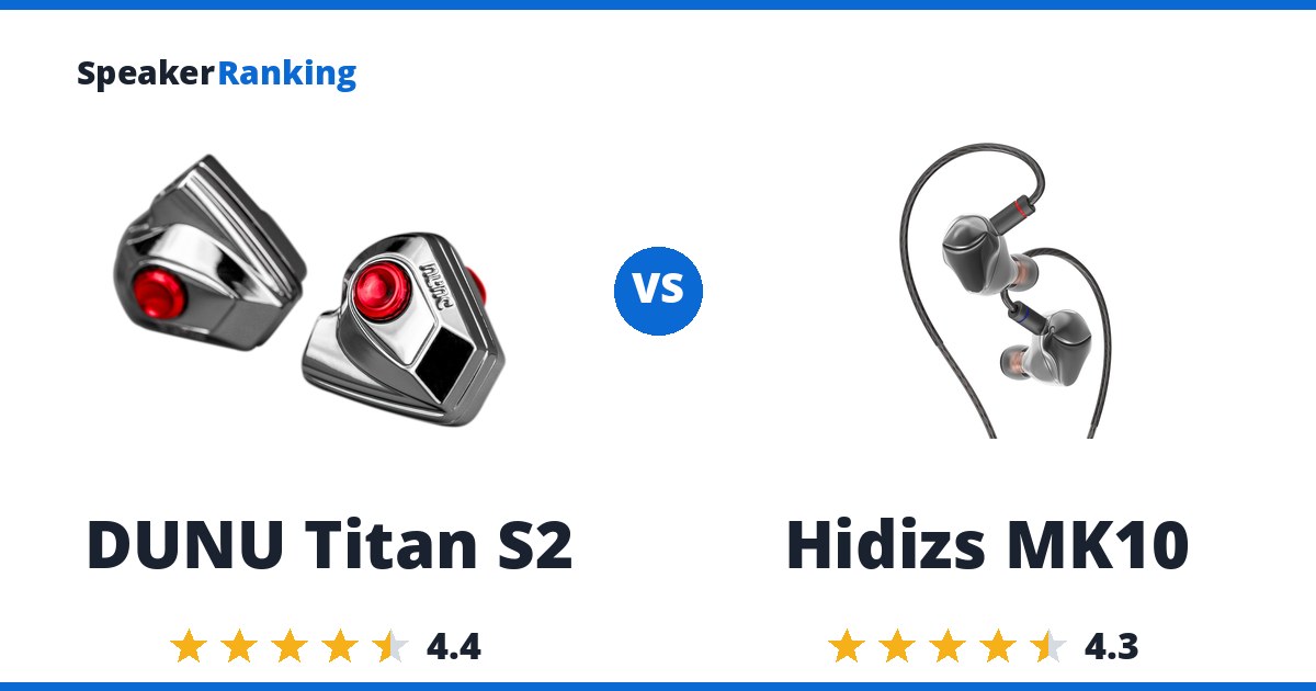 DUNU Titan S2 vs Hidizs MK10