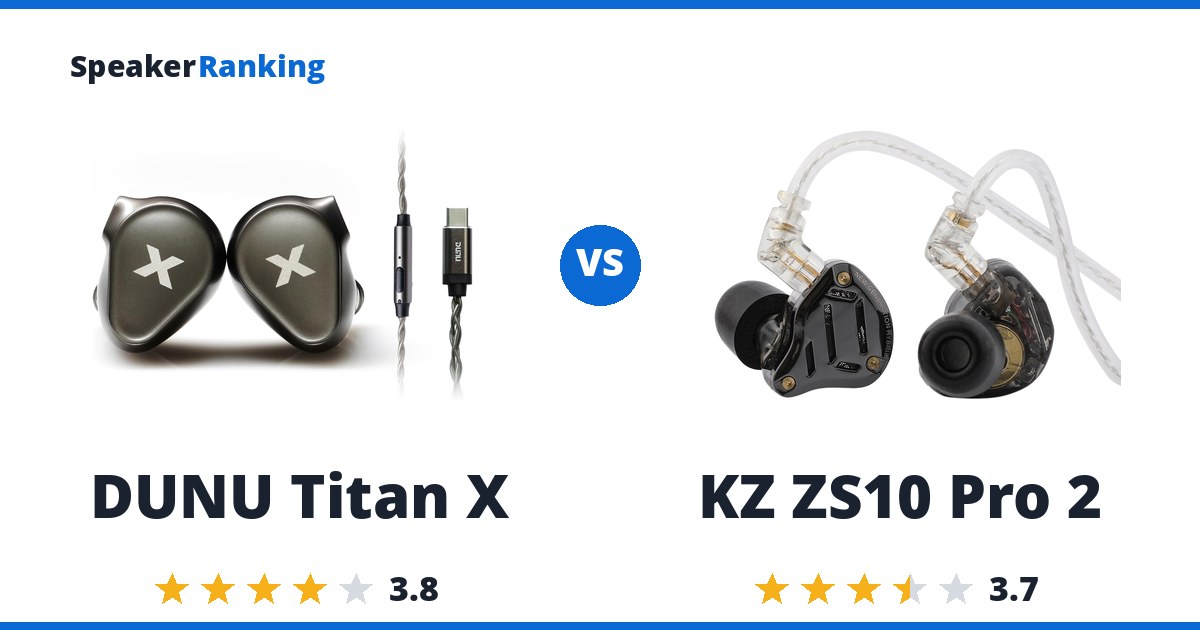 DUNU Titan X vs KZ ZS10 Pro 2