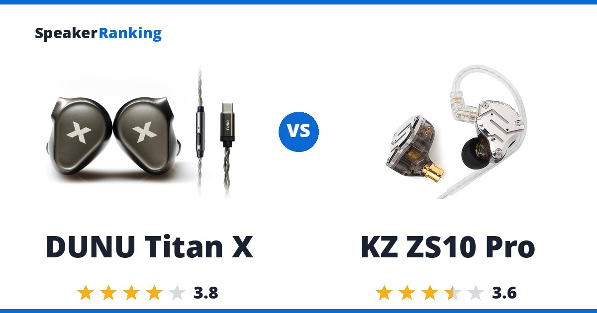 DUNU Titan X vs KZ ZS10 Pro