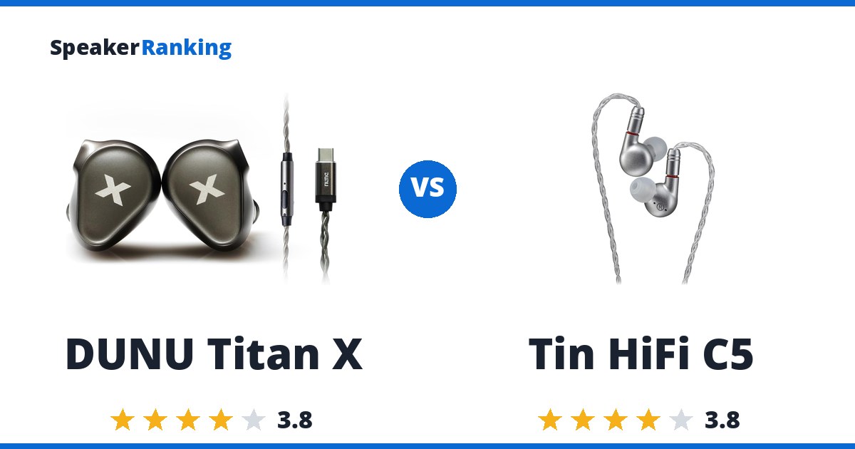 DUNU Titan X vs Tin HiFi C5