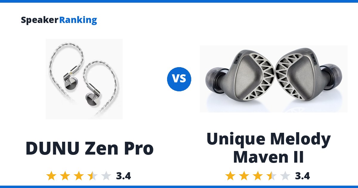 DUNU Zen Pro vs Unique Melody Maven II