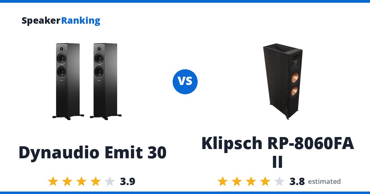 Dynaudio Emit 30 vs Klipsch RP-8060FA II