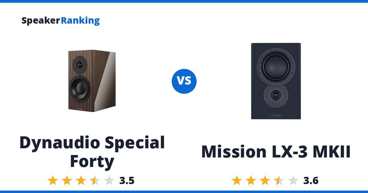 Dynaudio Special Forty vs Mission LX-3 MKII