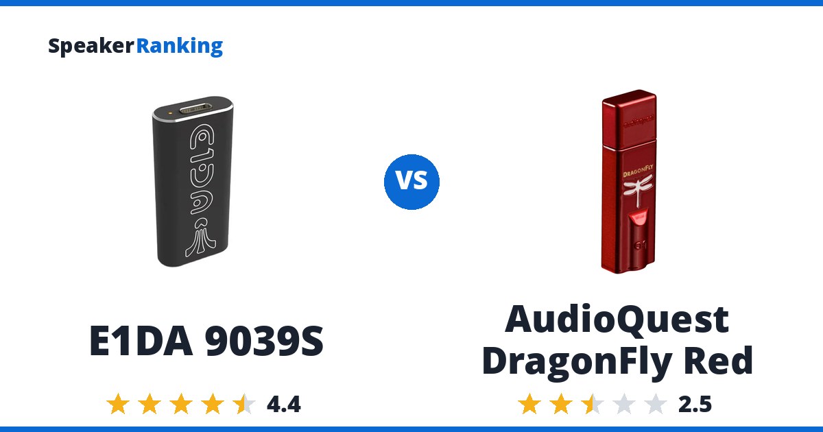 E1DA 9039S vs AudioQuest DragonFly Red