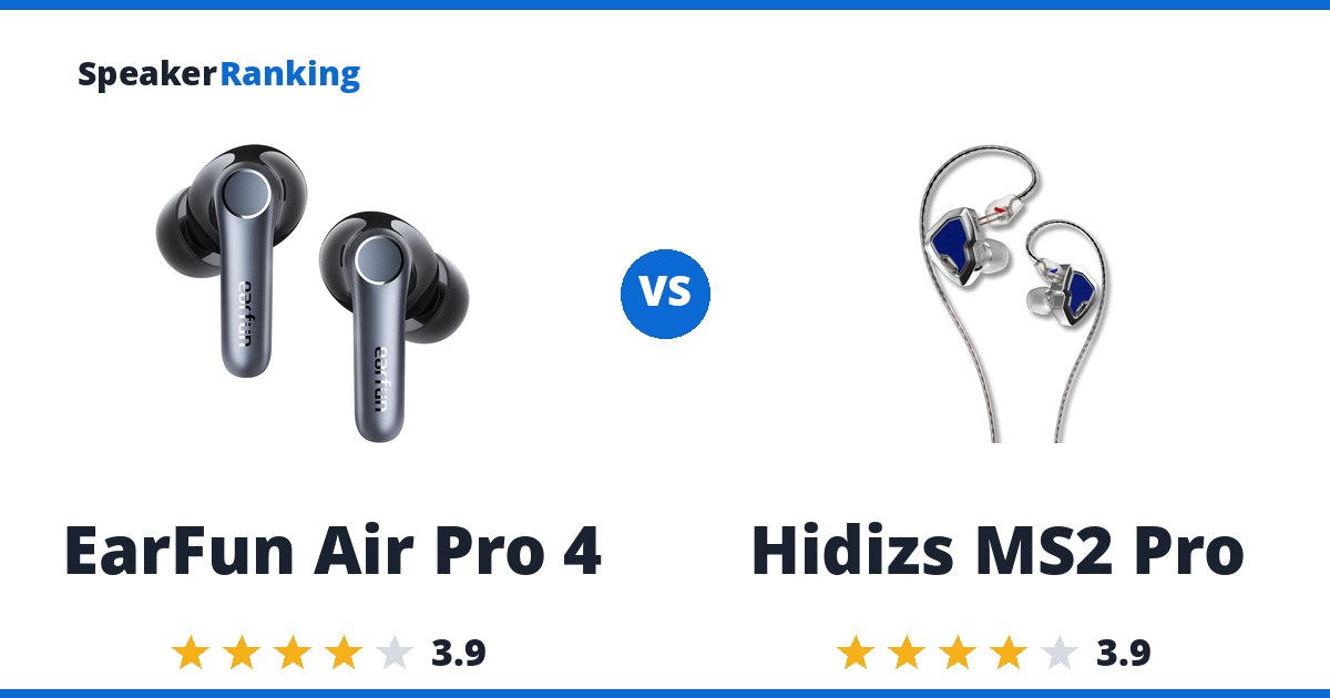 EarFun Air Pro 4 vs Hidizs MS2 Pro