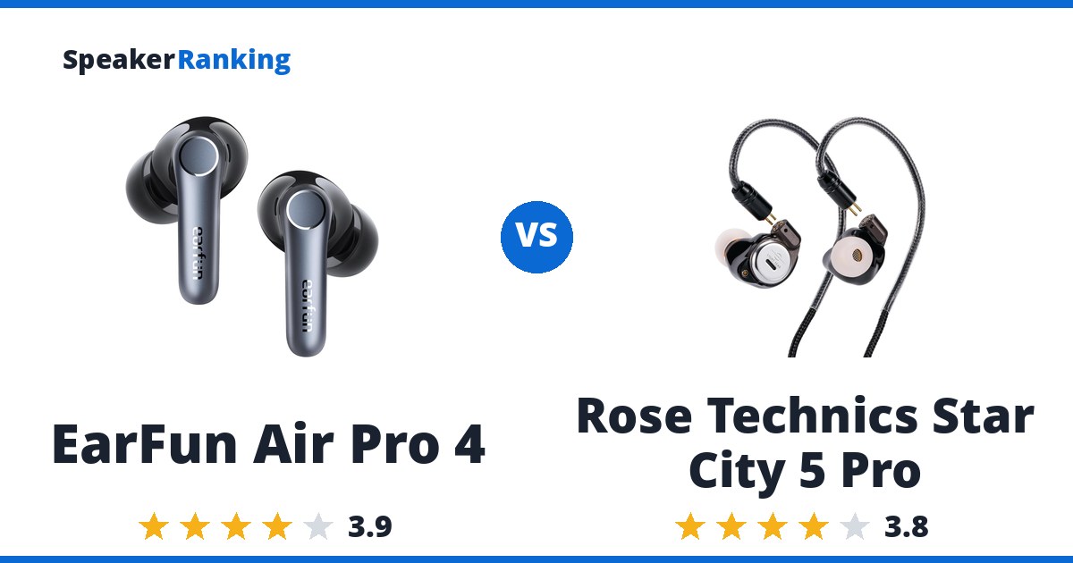 EarFun Air Pro 4 vs Rose Technics Star City 5 Pro