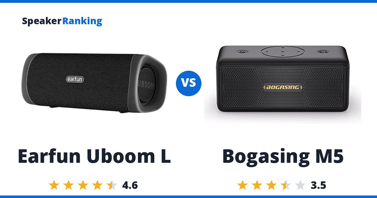 Earfun Uboom L vs Bogasing M5