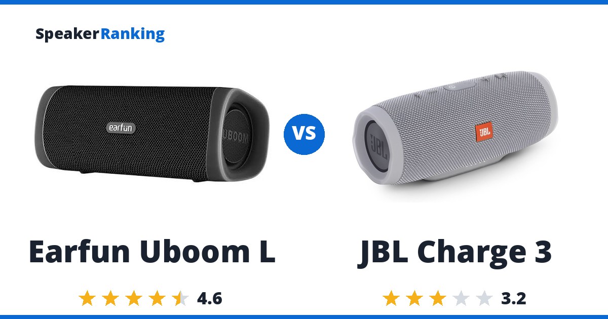 Earfun Uboom L vs JBL Charge 3
