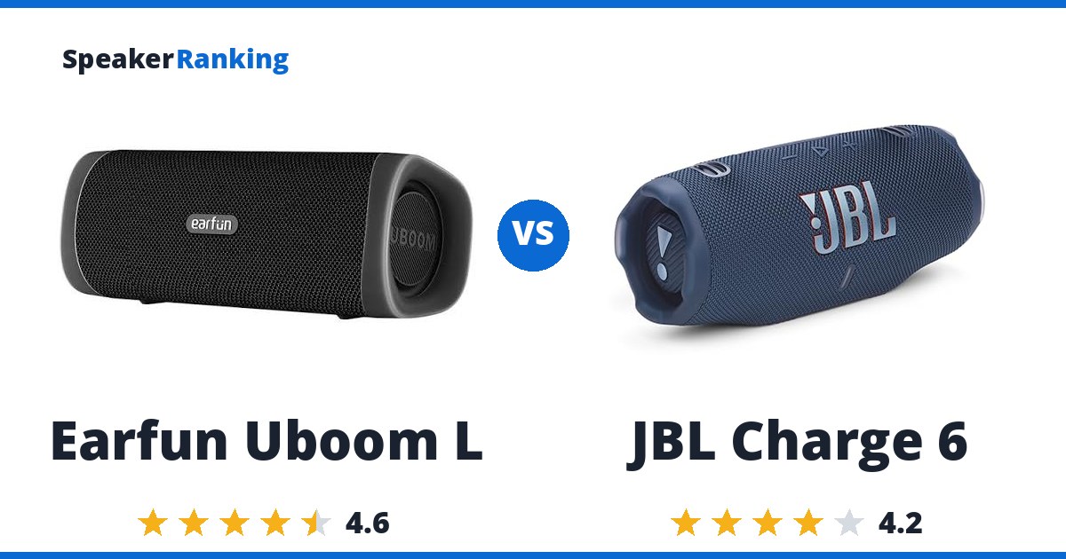 Earfun Uboom L vs JBL Charge 6