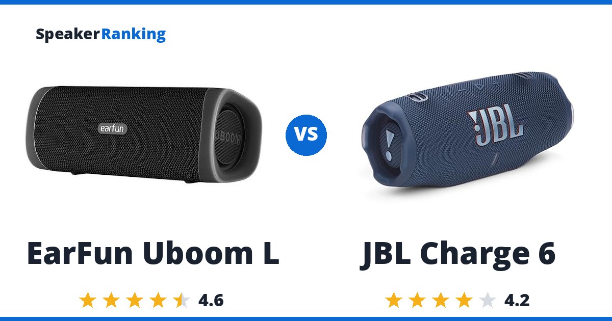 EarFun Uboom L vs JBL Charge 6