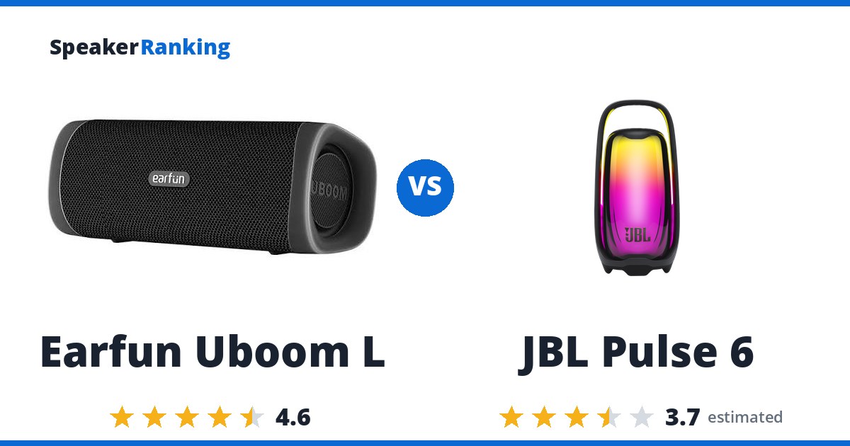 Earfun Uboom L vs JBL Pulse 6