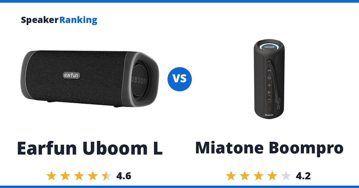 Earfun Uboom L vs Miatone Boompro