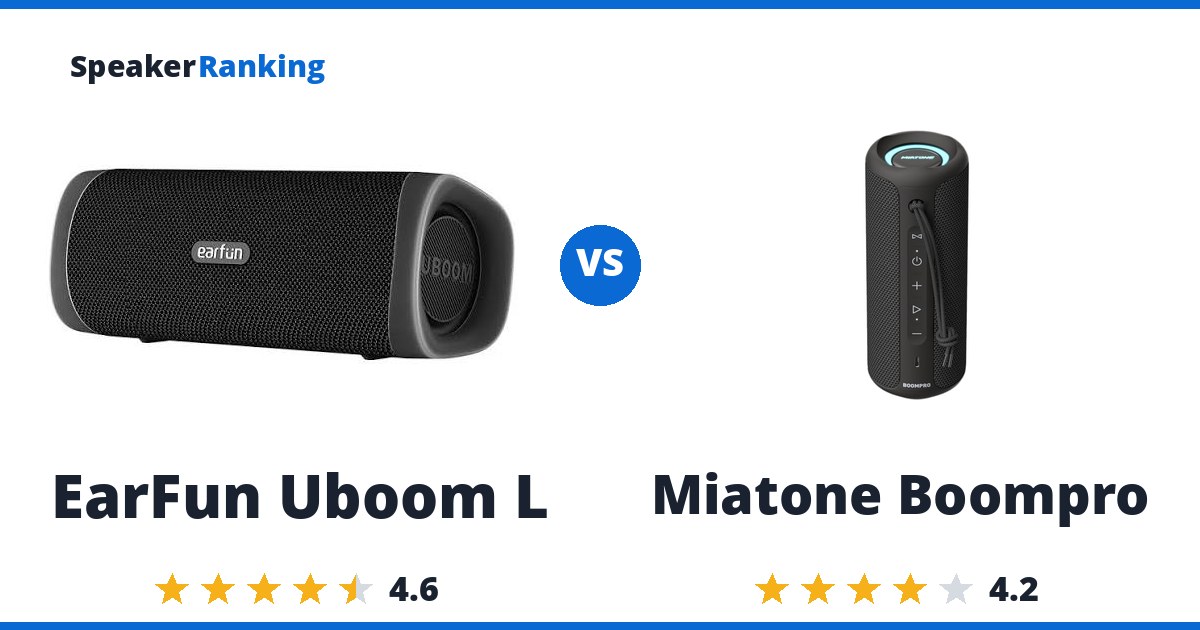 EarFun Uboom L vs Miatone Boompro