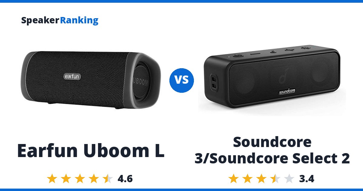 Earfun Uboom L vs Soundcore 3/Soundcore Select 2