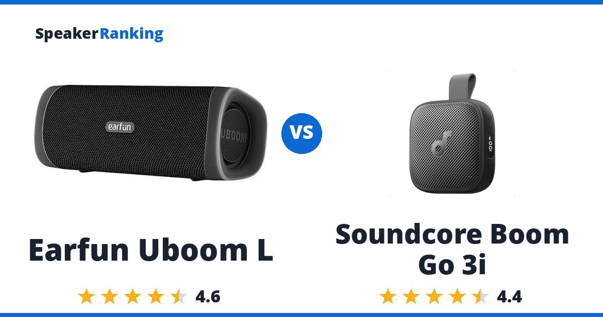 Earfun Uboom L vs Soundcore Boom Go 3i