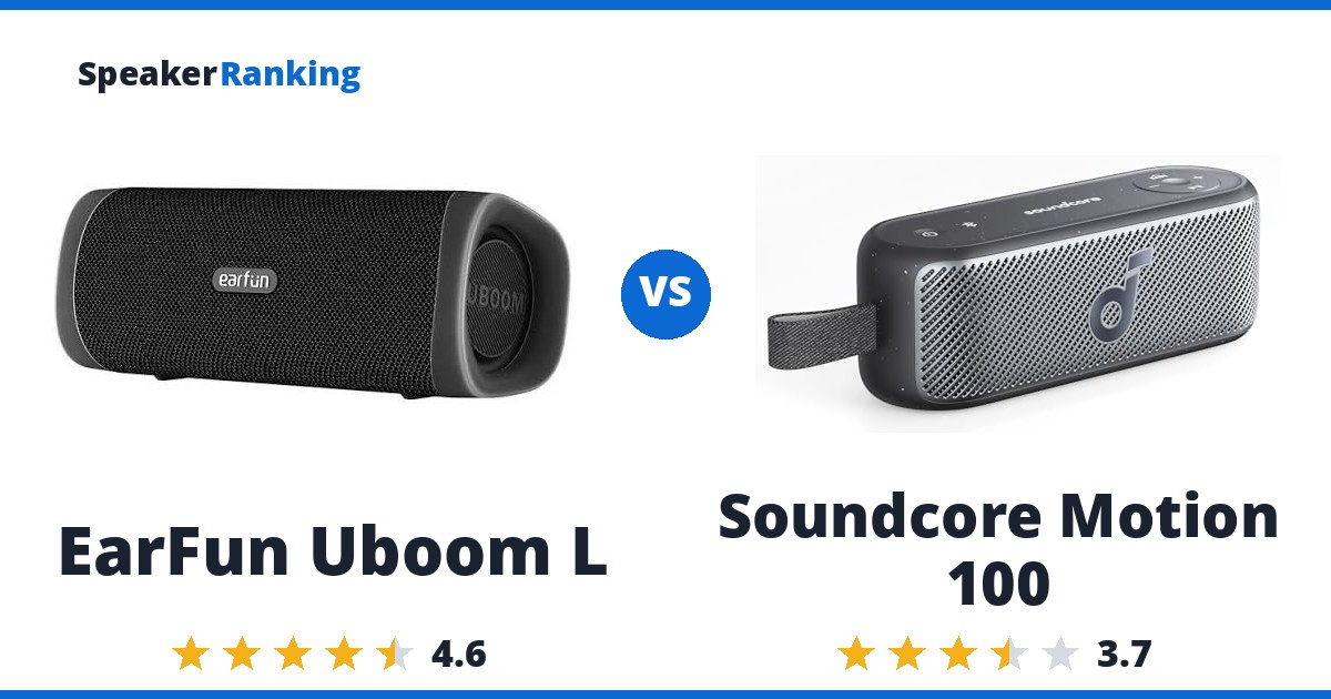 EarFun Uboom L vs Soundcore Motion 100