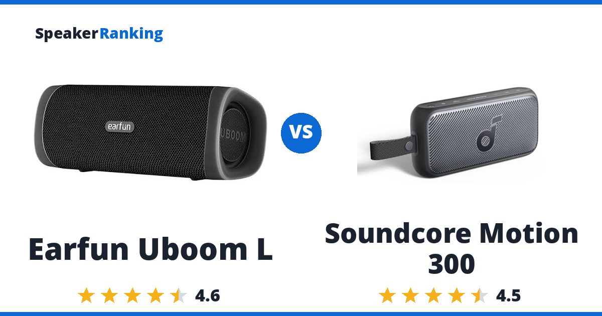 Earfun Uboom L vs Soundcore Motion 300