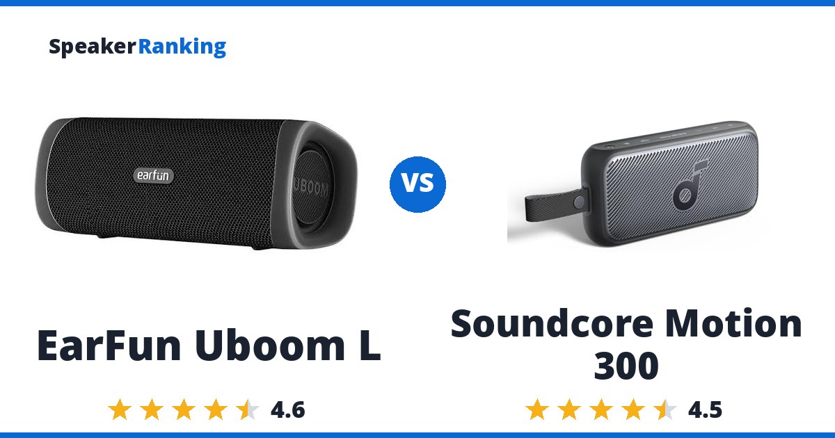 Earfun Uboom L vs Soundcore Motion 300