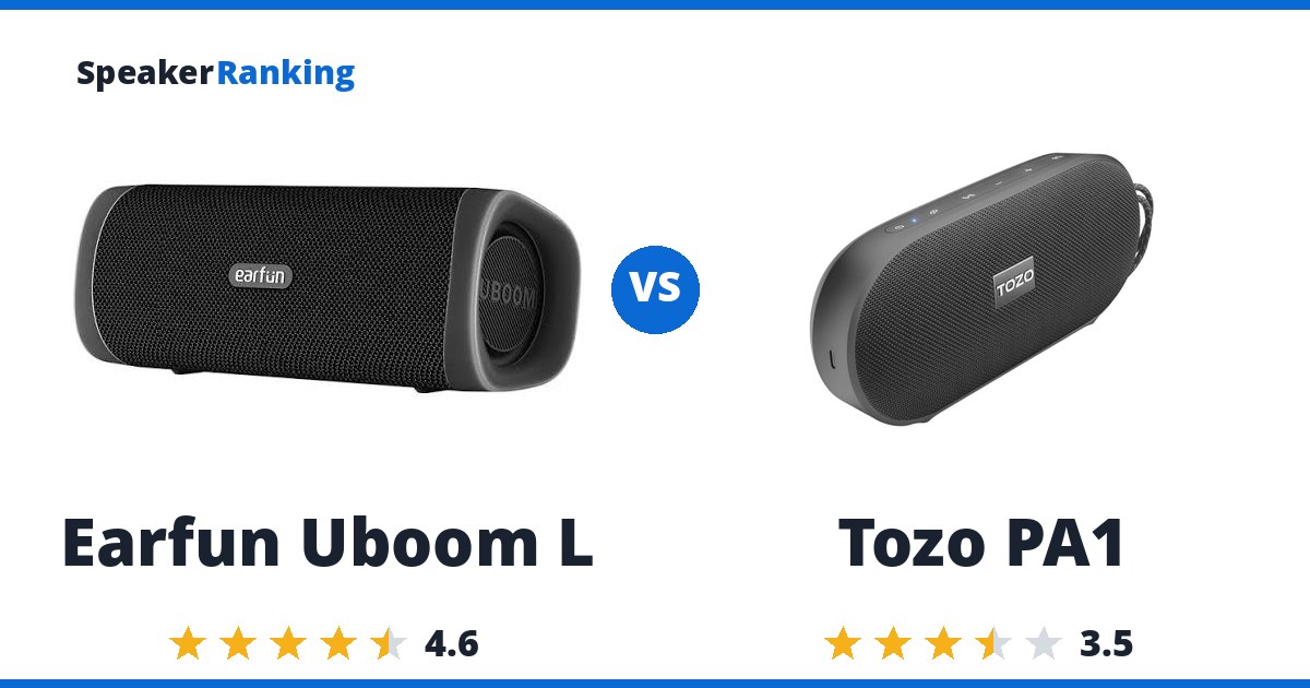Earfun Uboom L vs Tozo PA1