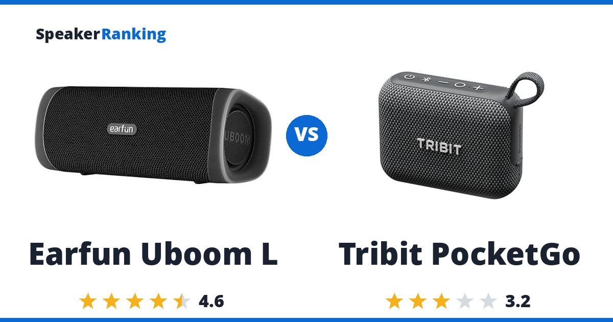 Earfun Uboom L vs Tribit PocketGo
