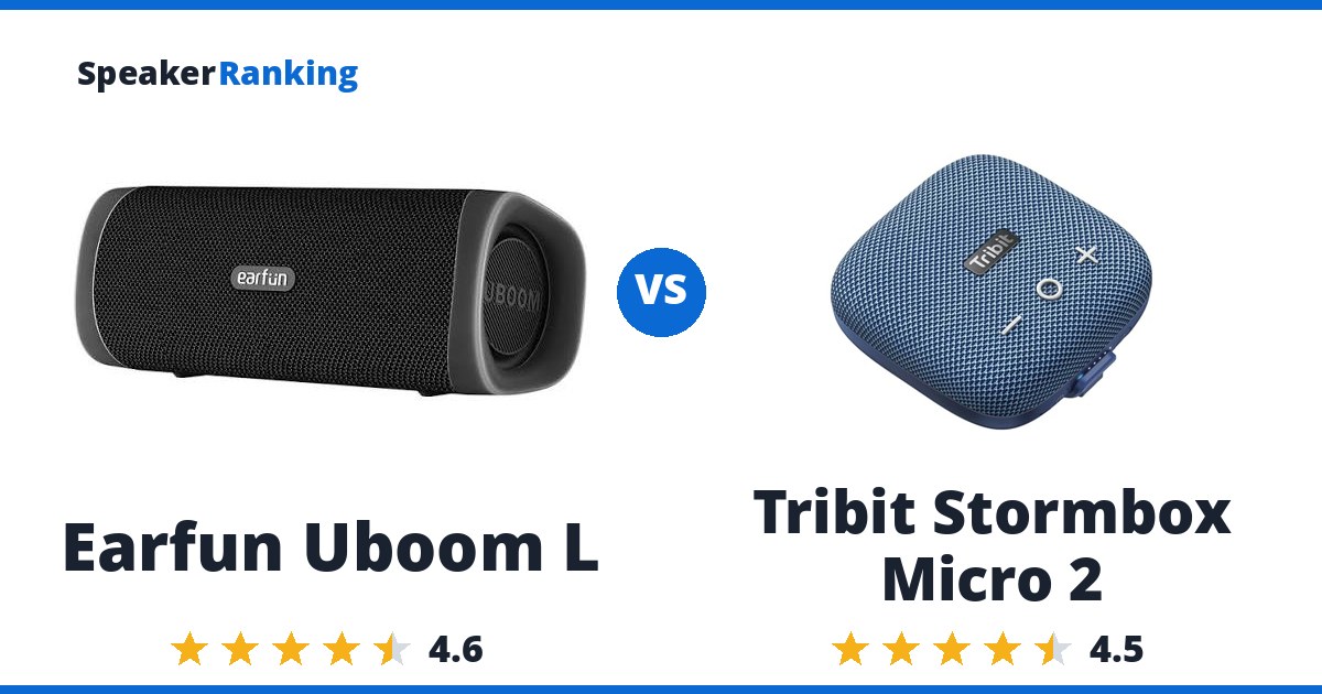 Earfun Uboom L vs Tribit Stormbox Micro 2