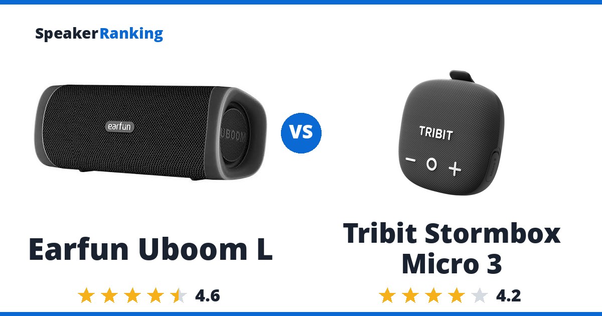 Earfun Uboom L vs Tribit Stormbox Micro 3