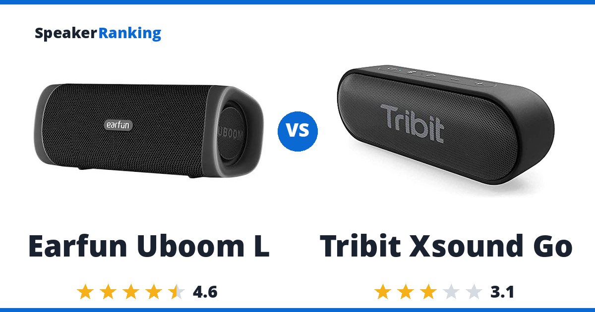 Earfun Uboom L vs Tribit Xsound Go