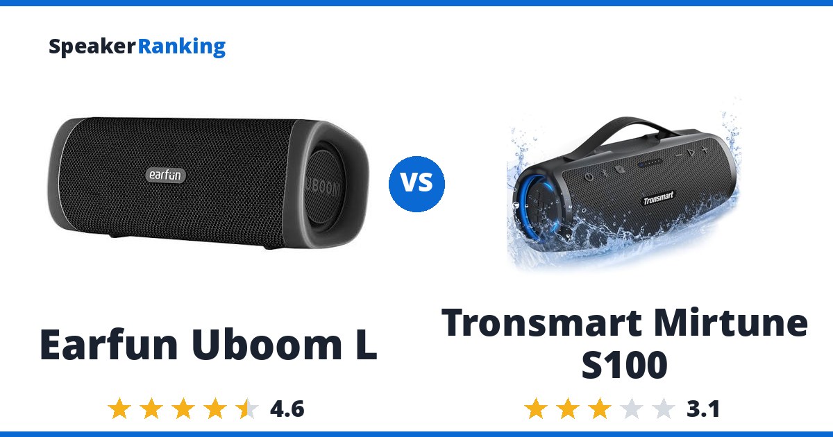 Earfun Uboom L vs Tronsmart Mirtune S100
