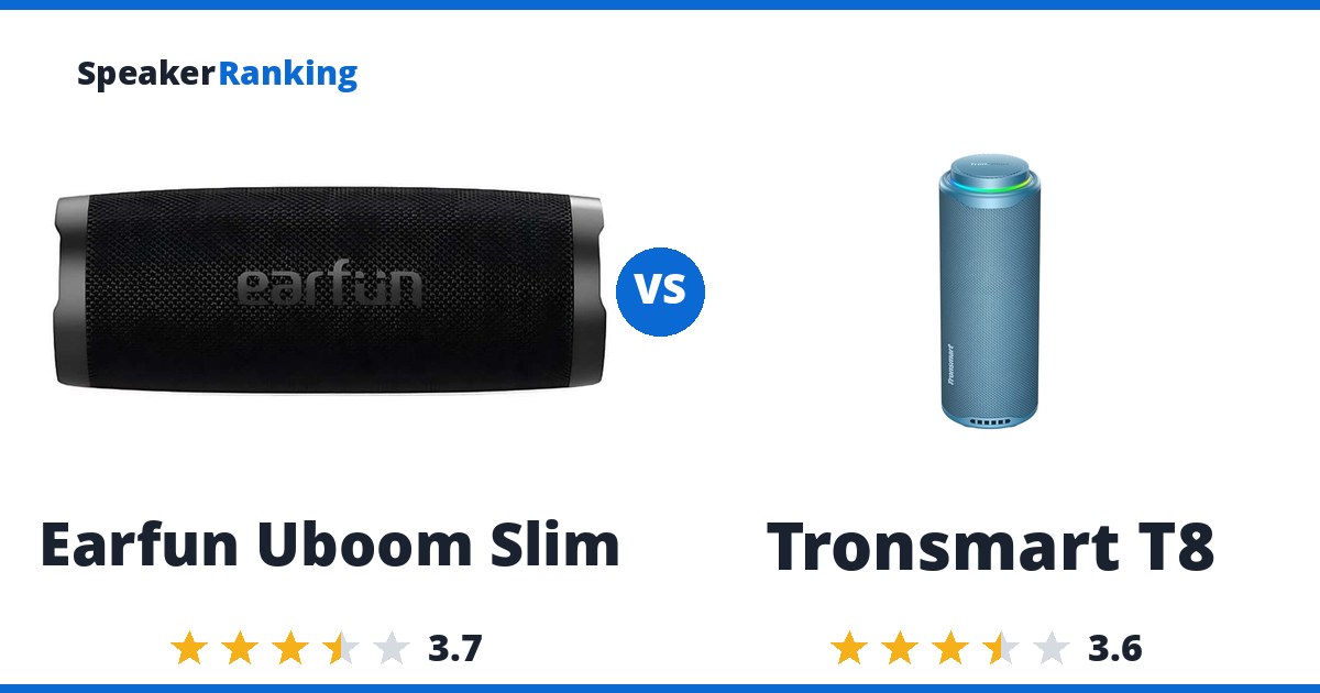 Earfun Uboom Slim vs Tronsmart T8