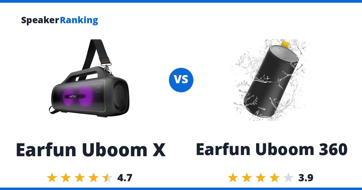 Earfun Uboom X vs Earfun Uboom 360