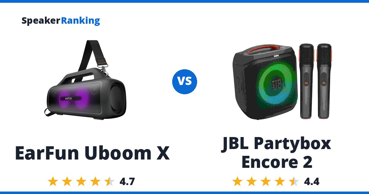EarFun Uboom X vs JBL Partybox Encore 2