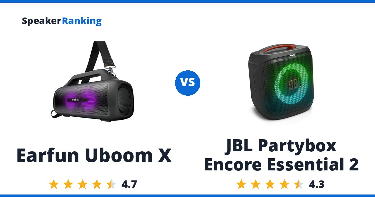 Earfun Uboom X vs JBL Partybox Encore Essential 2