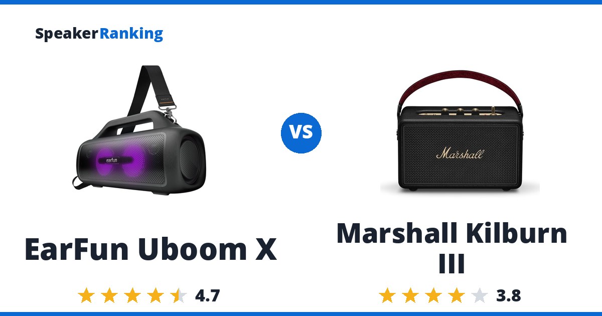 EarFun Uboom X vs Marshall Kilburn III
