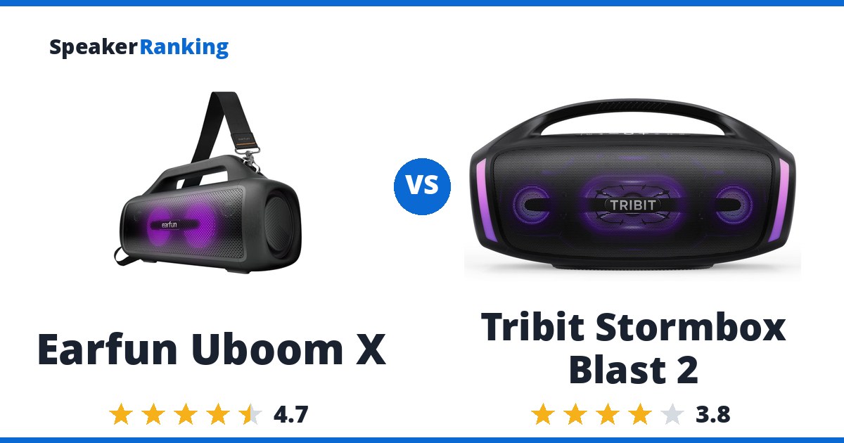 Earfun Uboom X vs Tribit Stormbox Blast 2