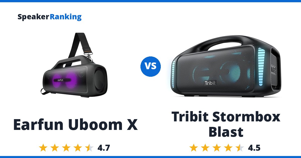 Earfun Uboom X vs Tribit Stormbox Blast