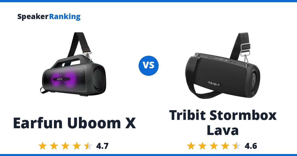 Earfun Uboom X vs Tribit Stormbox Lava