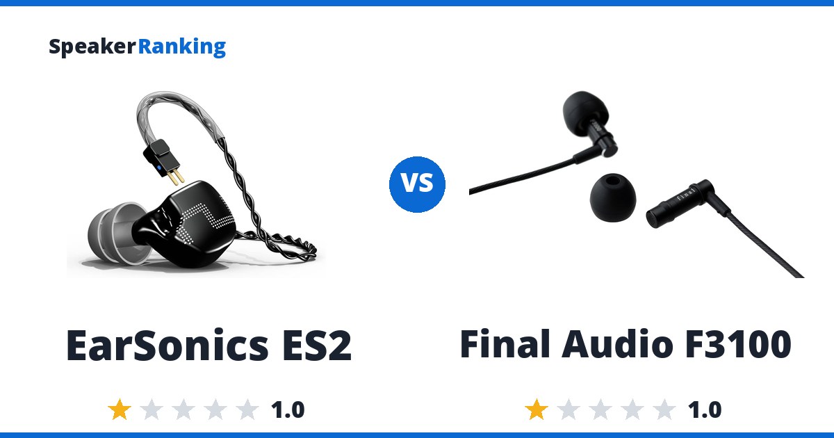 EarSonics ES2 vs Final Audio F3100