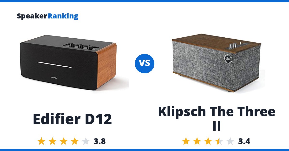 Edifier D12 vs Klipsch The Three II