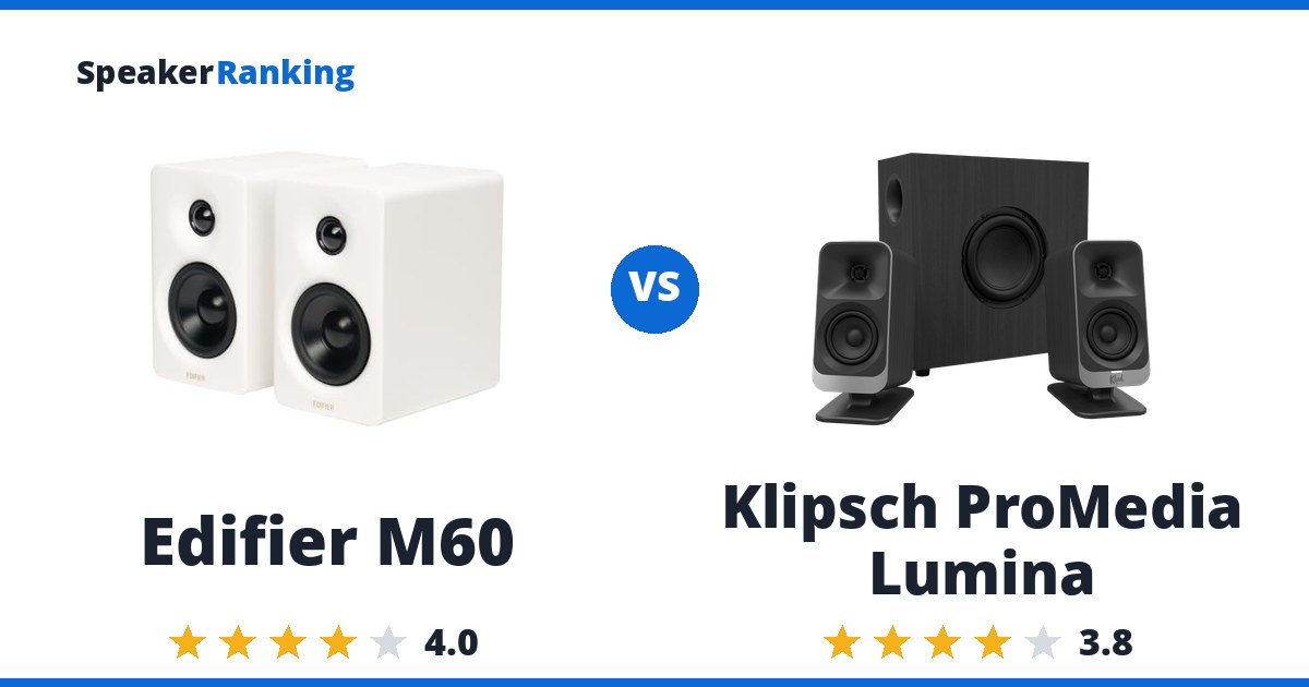 Edifier M60 vs Klipsch ProMedia Lumina